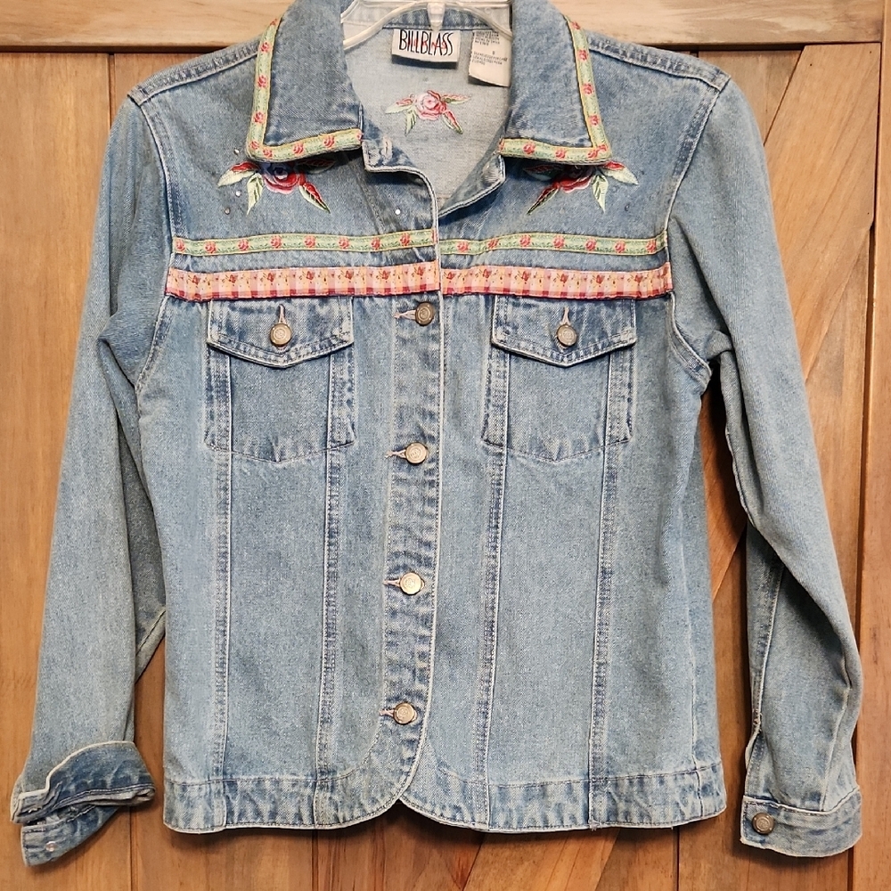 Embellished Blue Denim Jacket